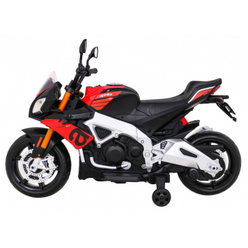 Aprilia Tuono V4 Motor na akumulator dla dzieci Czerwony + Panel MP3 + Kółka pomocnicze + Wolny Start